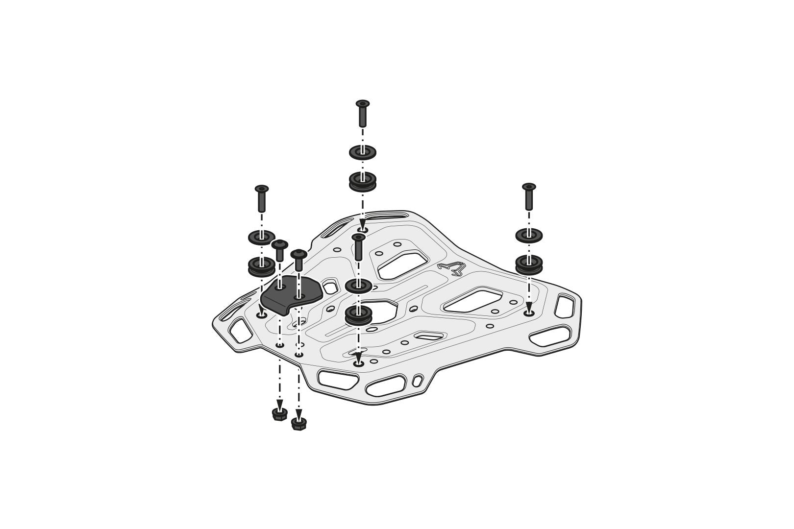 TRAX ADV top case system Voge 650 DS/X (22-) Silver