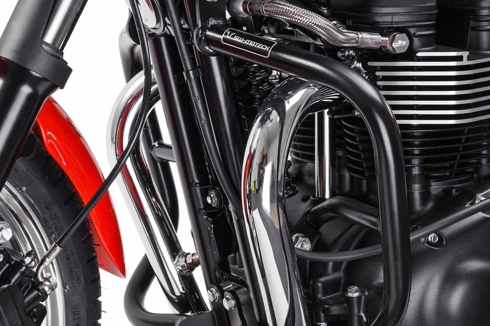 Crash bar Black. Triumph Thruxton, Bonneville (04-16).