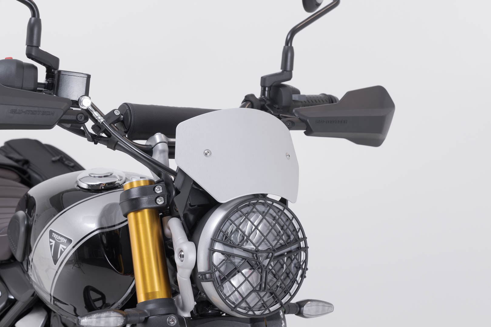 Windscreen Silver. Triumph Scrambler 400 X (23-).