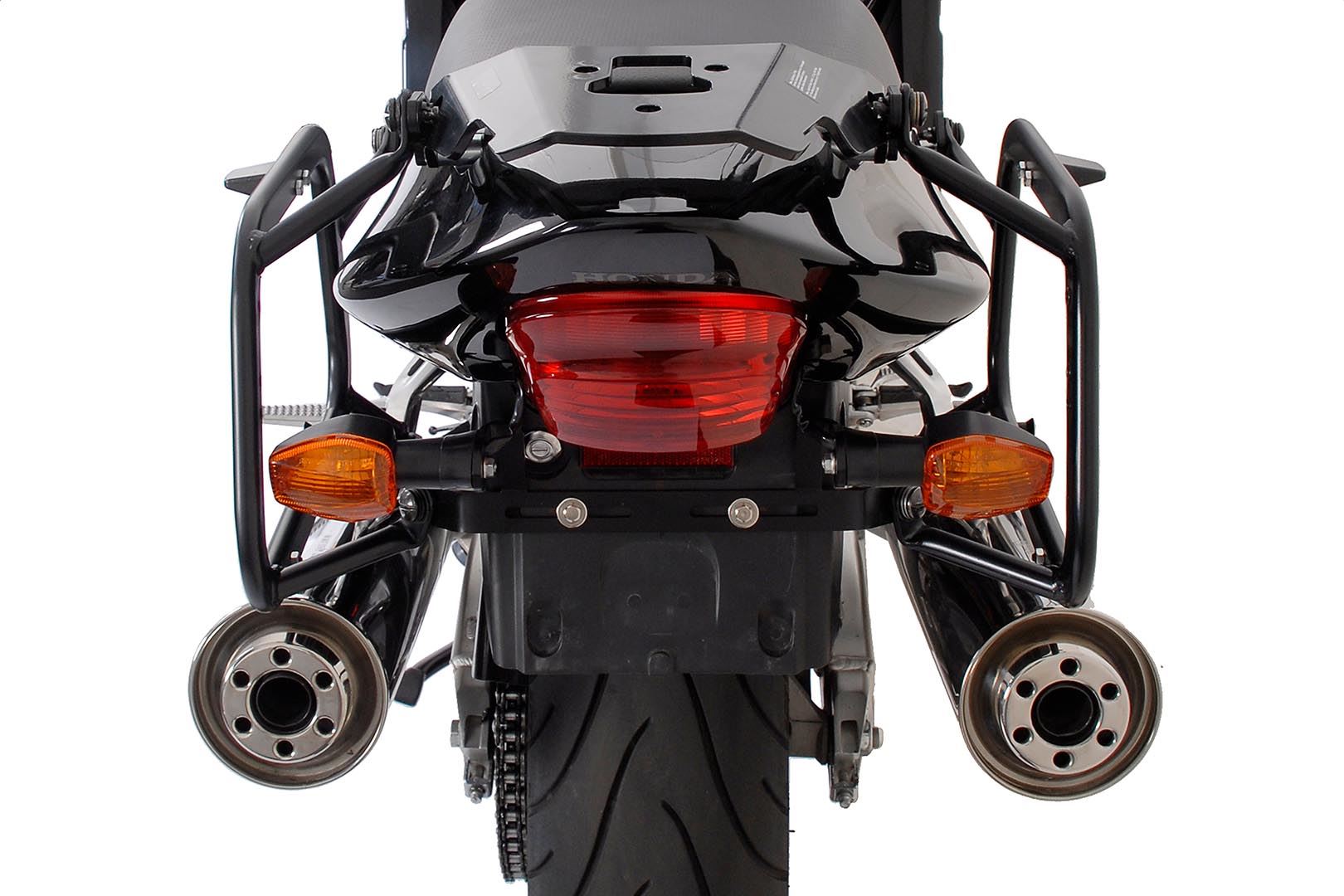 EVO side carriers Black. Honda CBR1100XX Blackbird (99-07).