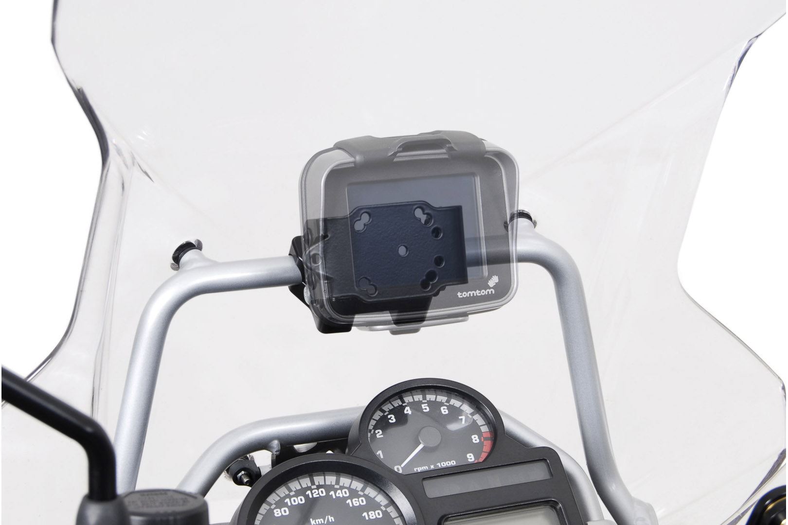 GPS Mount for Crossbar Ø 17 mm Shock Absorbent BMW R 1200 GS Adventure (08-) Black