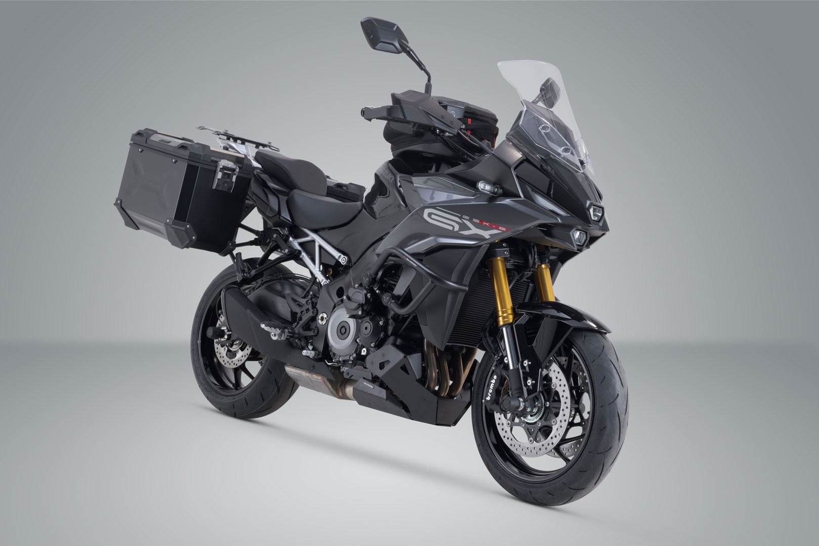 TRAX ADV aluminium case system Black. 45/45 l. Suzuki GSX-S1000GX (23-).