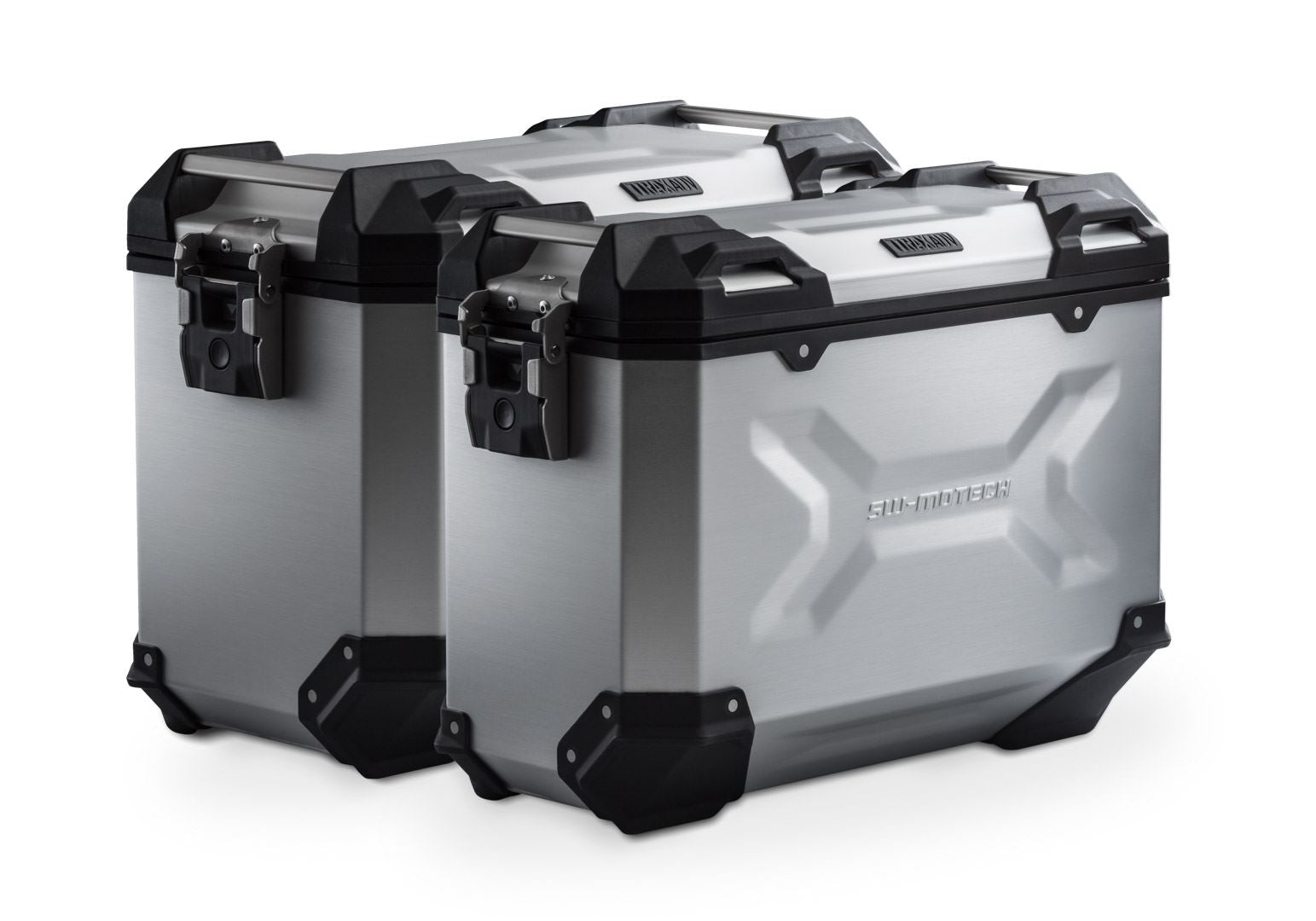 TRAX ADV aluminium case system Silver. 45/37 l. Triumph Tiger 900 GT/Rally Pro.