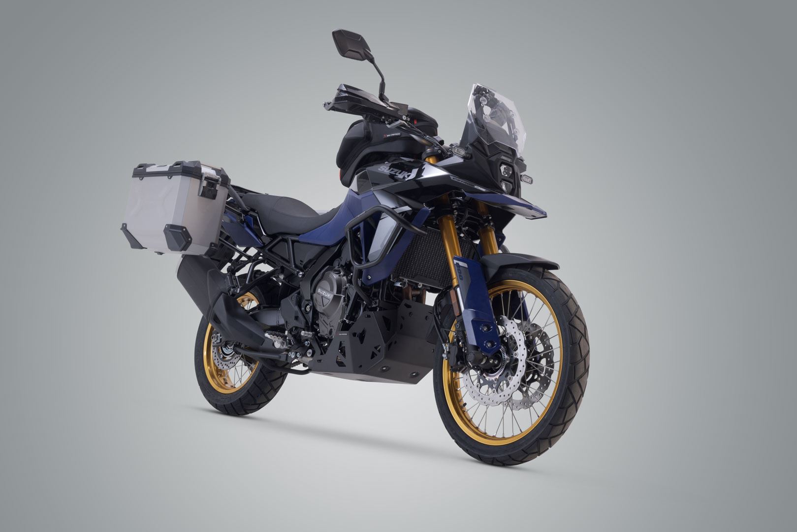 TRAX ADV aluminium case system Silver. 45/37L. Suzuki V-Strom 800 / 800DE (22-).