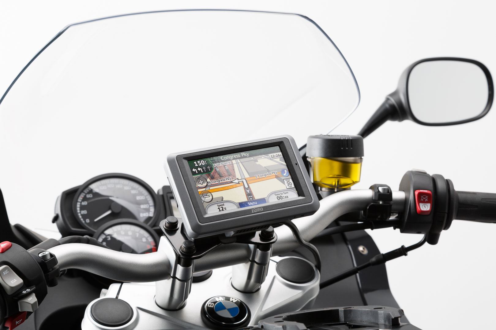 GPS Mount for Handlebar Shock Absorbent Black