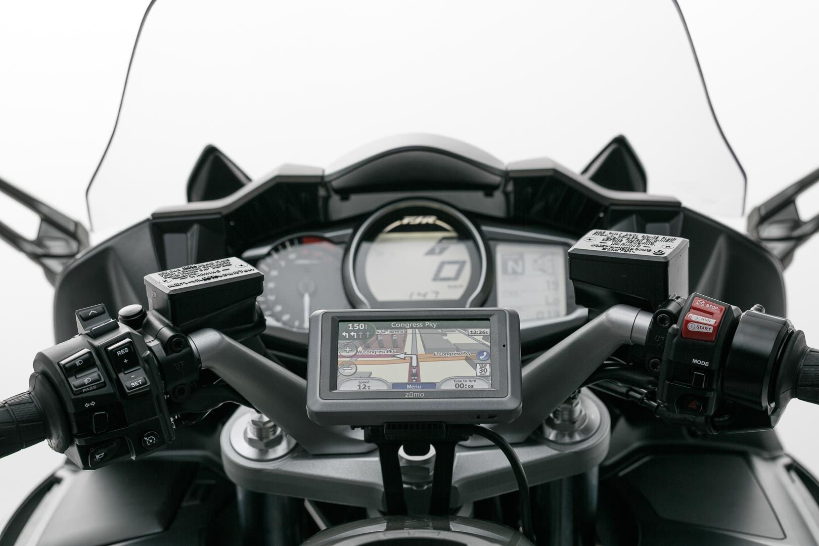 GPS Mount for Handlebar Yamaha FJR 1300 (04-) Black